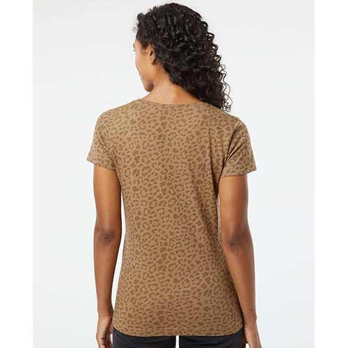LAT 3516 Women's Fine Jersey Animal Print Tee - Image 4