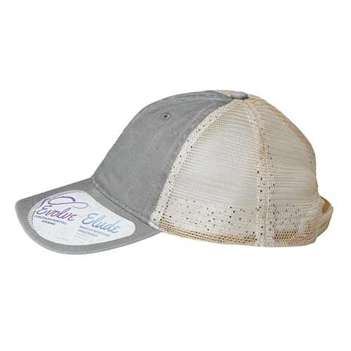 Women's Washed Mesh Back Cap - Light Grey/Polka Dots - Image 5